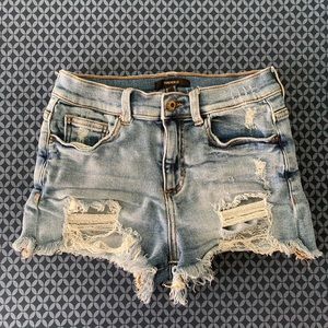Forever 21 denim high waisted distressed shorts